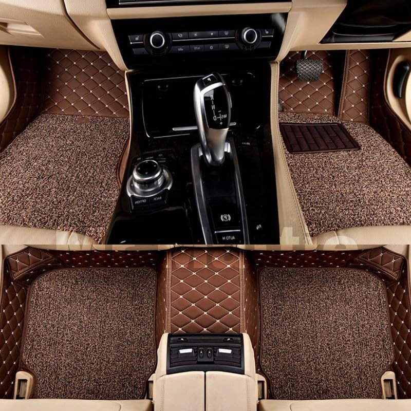 Mr Mattie 7D Car Mat For Mercedes Gl-350 | 7D Premium Faux Leather Ii Luxury Mat Ii 7 Layer Protection | Custom Fitted Car Floor Tray Mats - (Coffee)
