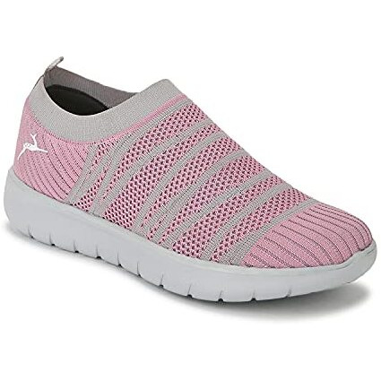 Marc Loire Slip-On Sneakers For Women, Lightweight & Comfortable Walking Sports Shoes Without Laces Pink - 8 Uk
