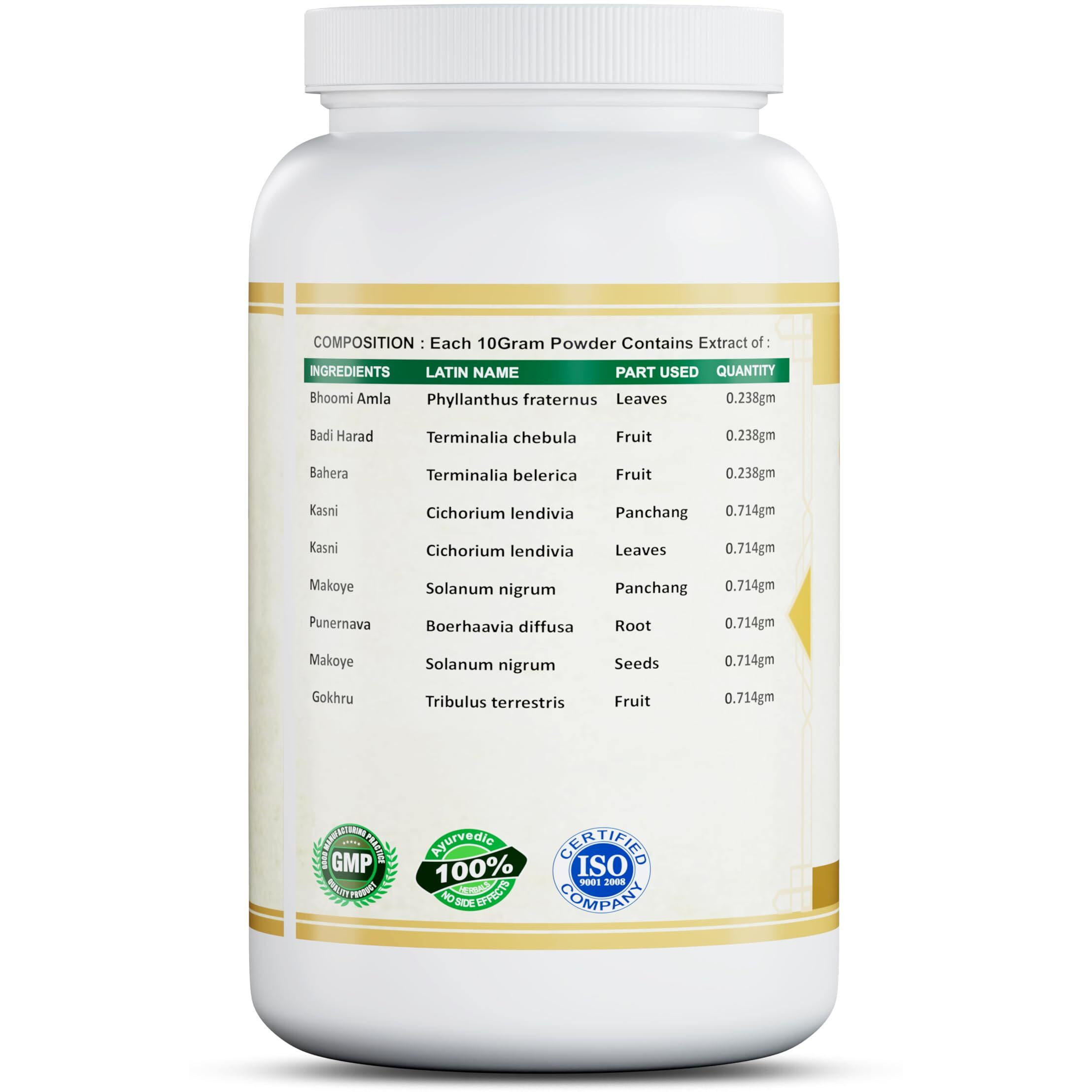 Jeena Sikho Gfr/Kidney Care Powder|Herbal Kidney Detox Powder|Naturally Blended With Kasni,Gokhru And Punarnava|Ayurvedic Supplement For Digestion And Wellness,1 Count,100 Grams