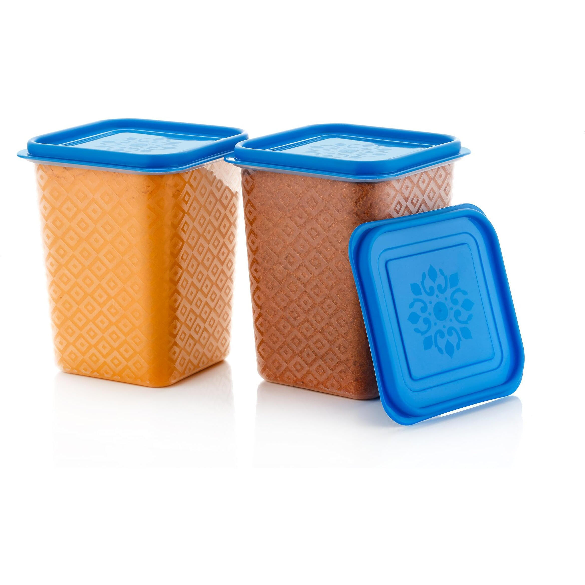 Hindstar Multipurpose Plastic Storage Jars And Kitchen Mate Classic Containers | Bpa-Free, Airtight Kitchen Container Set For Spices, Grains And More Items - Transparent (1000Ml, Set Of 12)