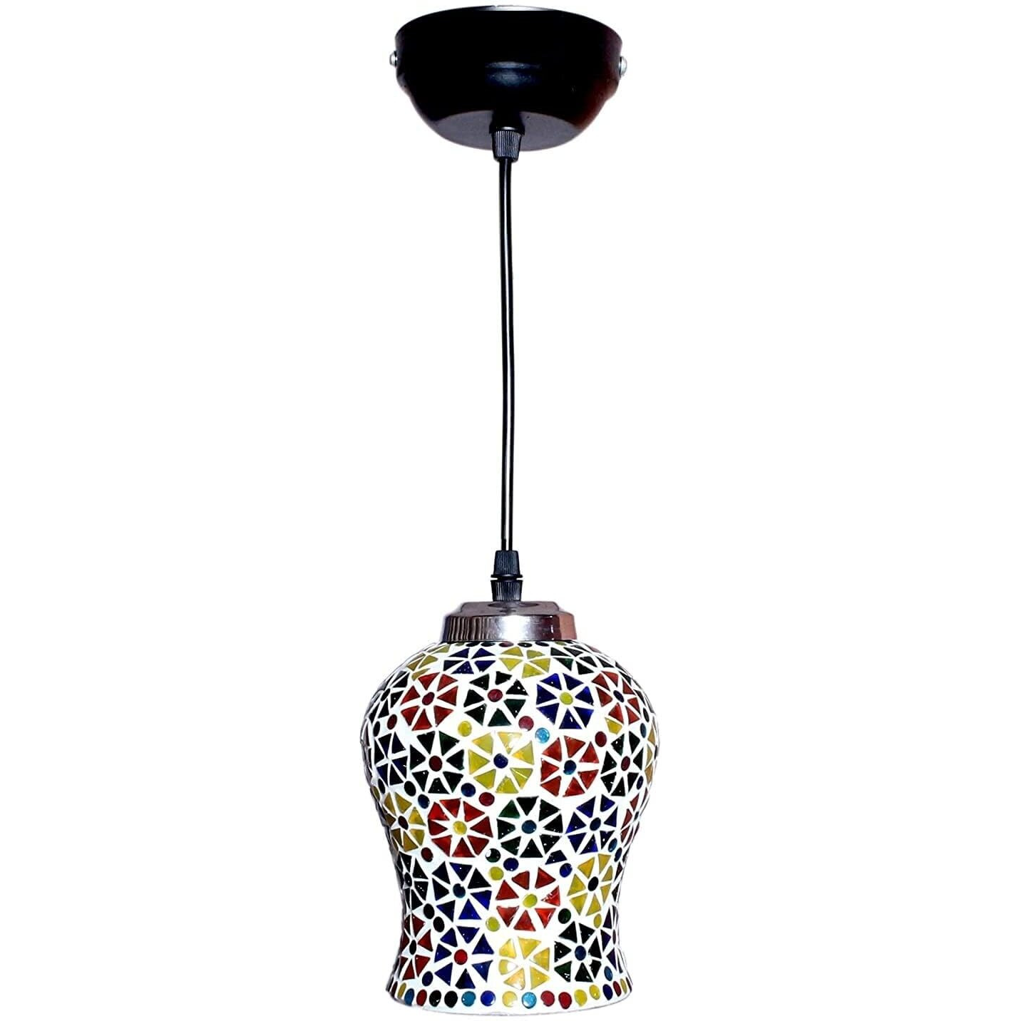 Gauvik Multi Color Hanging Pendant Lamp/Hanging Lamp/Ceiling Light For Bedroom, Living Room, Restaurants, Dining, Coffee Shop, Home And Office. (Pack Of 1) (Bulb Not Included)