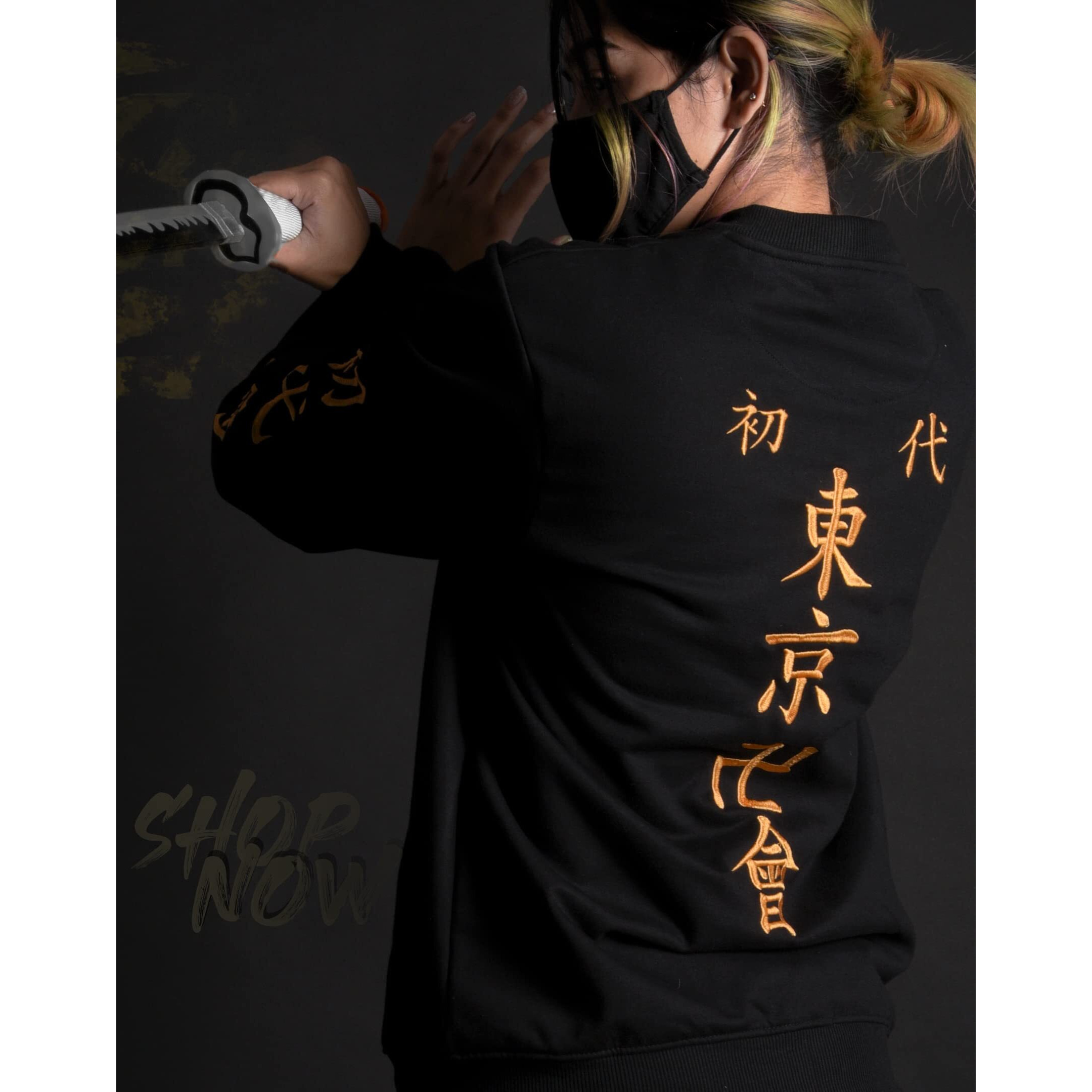 Comicsense.Xyz Polycotton Unisex Tokyo Revengers Embroidered Anime Jacket For Men And Women, Tokyo Manji Cosplay Anime Bomber Jackets - Large