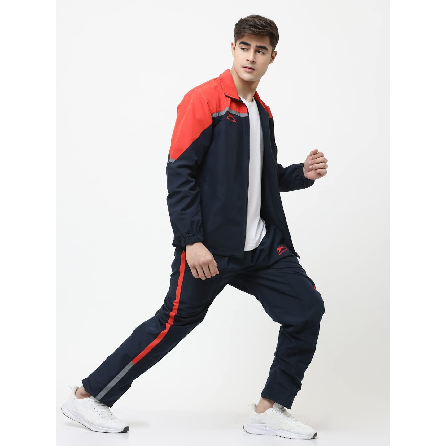 Shiv Naresh Track Suit For Men | Regular Fit | Sports Wear | Moisture Wicking | Navy/Red | Style No. 421B, Sports Suit