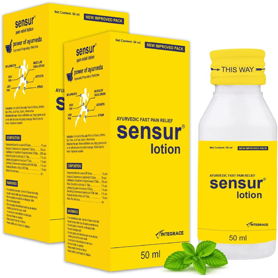 Sensur Natural And Ayurvedic Pain Relief Lotion, 50Ml (Pack Of 2)
