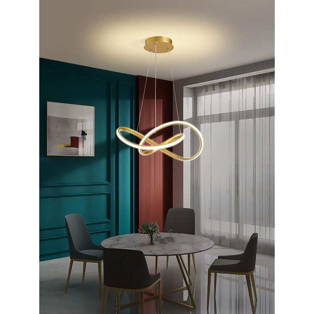 Gauvik Nordic Modern Style Led Gold Creative 3-Color Led Chandelier, /Hanging Lamp/Ceiling Light For Bedroom, Living Room, Restaurants, Dining, Coffee Shop, Home And Office.