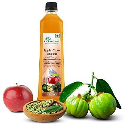 La Nature's Apple Cider Vinegar With Mother With Green Coffee Bean And Garcinia Cambogia Extract For Men And Women - 250Ml (Pack Of 2)
