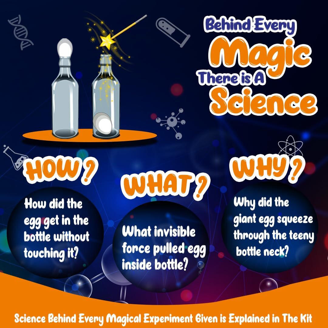 Hotkei Magicians Chem Lab Educational Science Magic Experiment Kit Games Toys For Kids Boy Girl Age 8 9 10 12 Year Scientific Magic Tricks Kit Project Toy Birthday Gifts For Boys Girls Science Kit