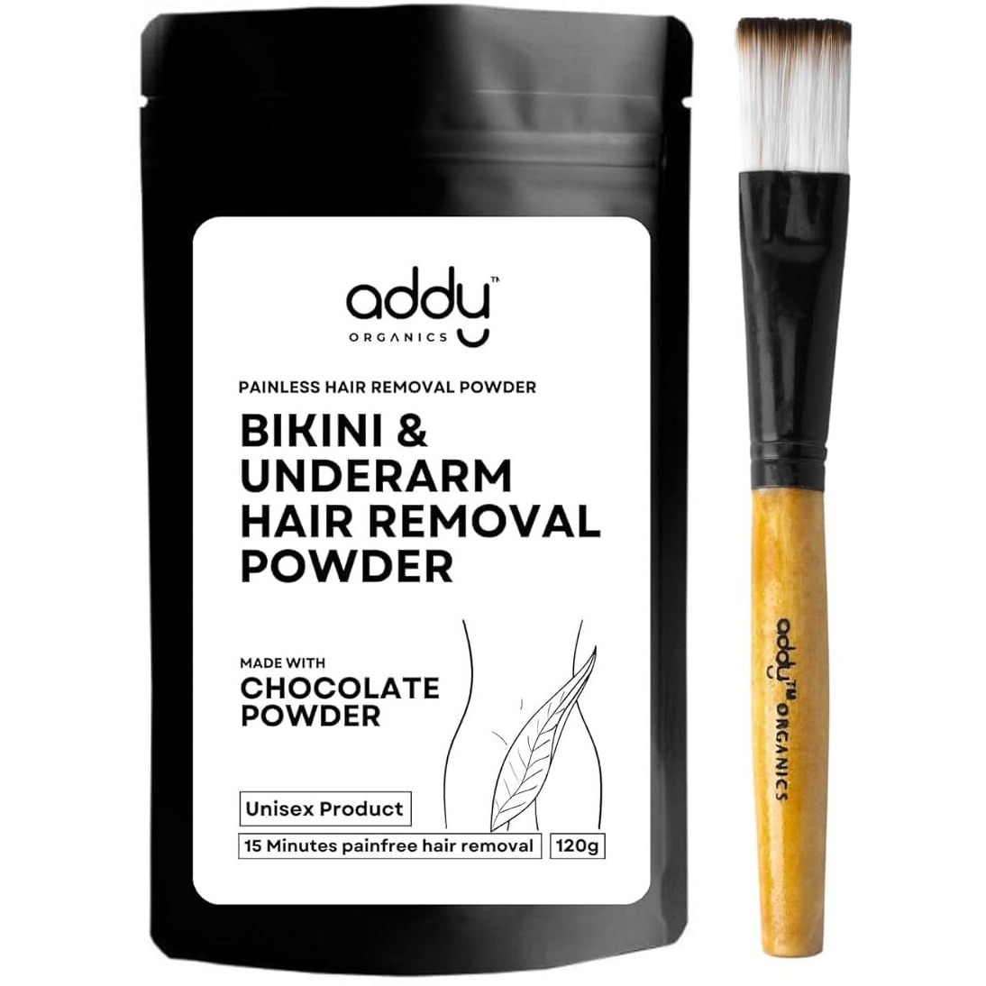 Addy Organics Herbal Face Wax Powder For Women - 7-Minute Natural & Painless Hair Removal,Ayurvedic Wax For All Skin Types,Cleans Dead Skin & D-Tans -100 G (Pack Of 1,Bikini Wax)