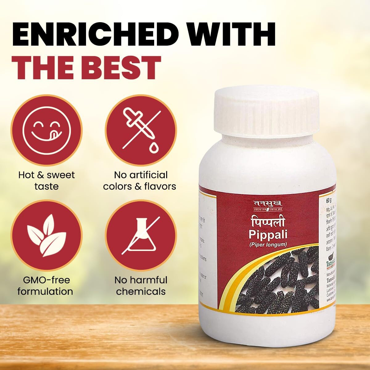 Tansukh Pippali Powder- Pack Of 2 (60G Each) Ayurvedic Pipali Churna, Long Pepper Piper Longum | Authentic Spice From India | Immunity Booster | Ideal For Cooking, Seasoning, And Ayurvedic Use