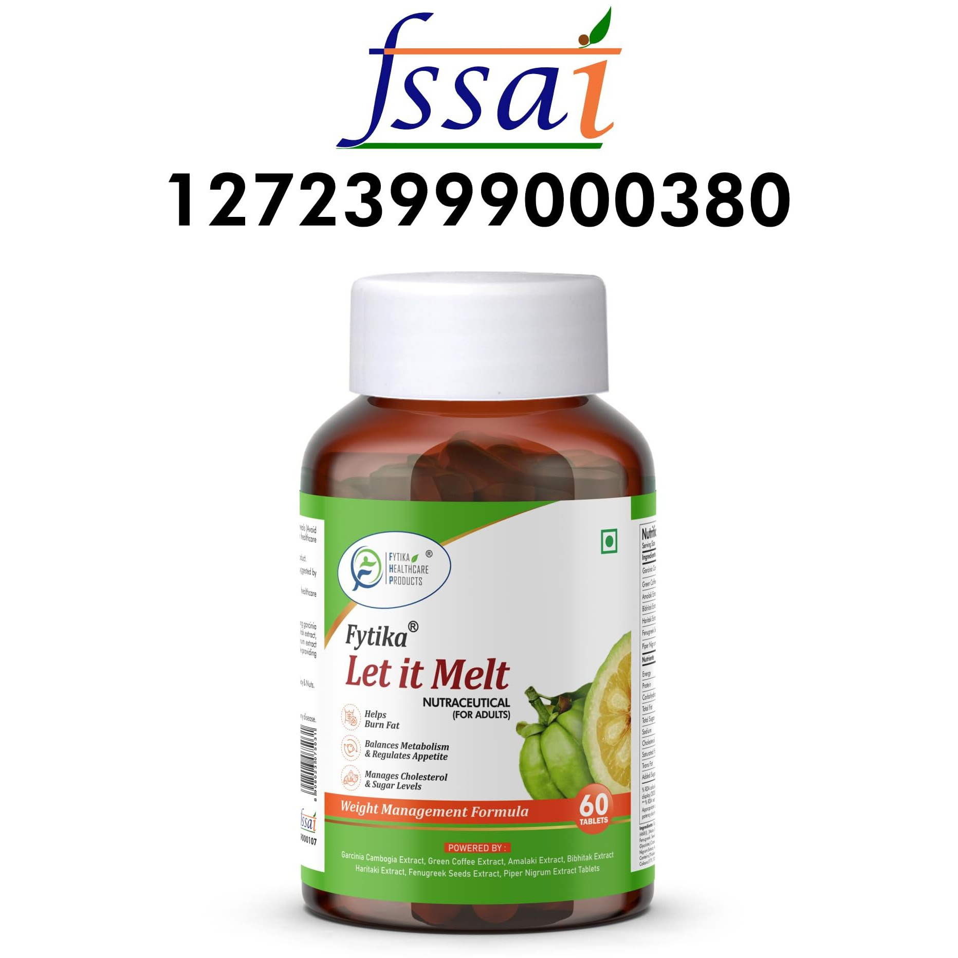 Fytika Healthcare Products Let It Melt Weight Management Formula | Garcinia Cambogia, Green Coffee, Triphala |Formula For Men & Women (2)