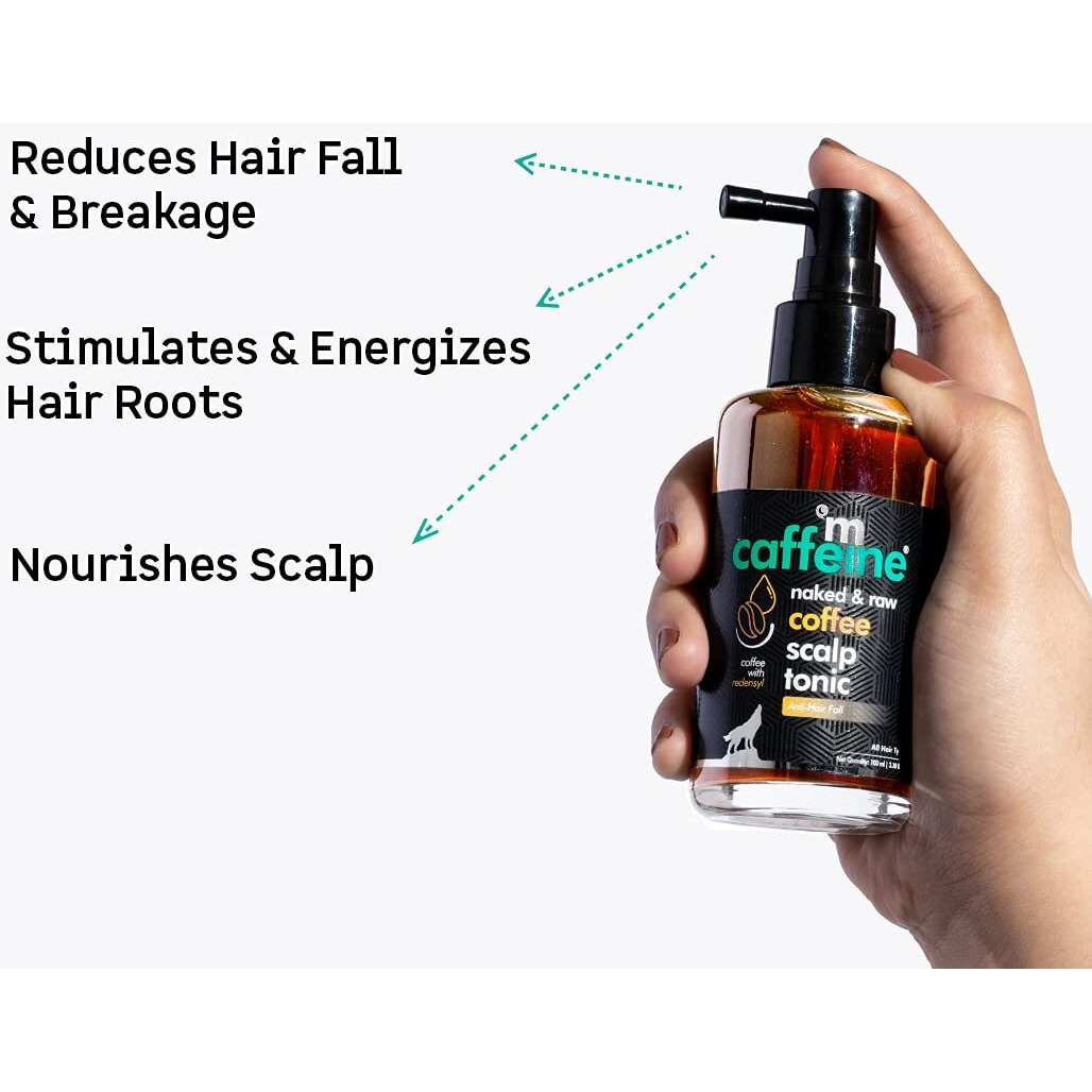 Mcaffeine Coffee Scalp Tonic For Hair Growth With Redensyl & Proteins | Controls Hair Fall & Breakage, Stimulates & Energizes Hair Roots | For Men & Women | Sulphate Free (100Ml)