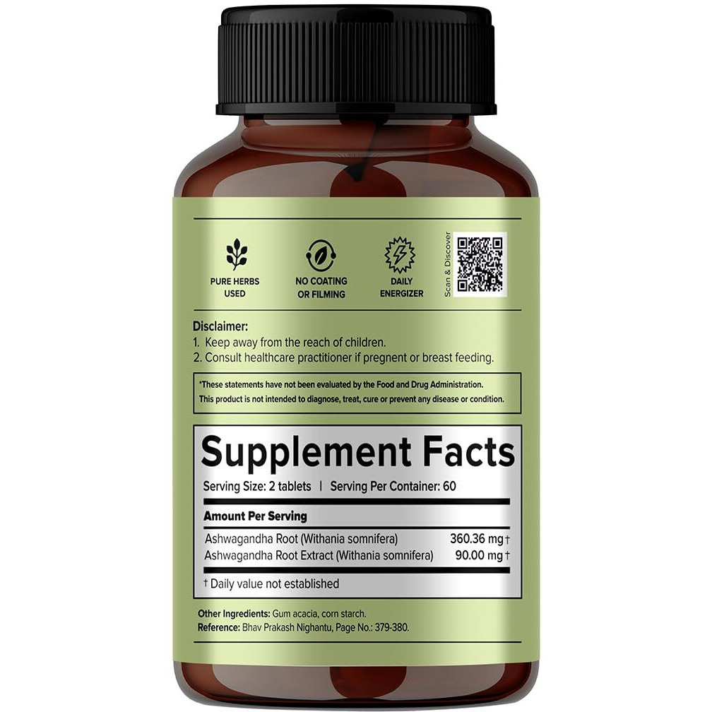 Jiva Ashwagandha Tablet | 100% Ayurvedic Formulation For Immunity And Energy Level | Helpful In Kapha & Vata Doshas- 120 Tablets (Pack Of 1)