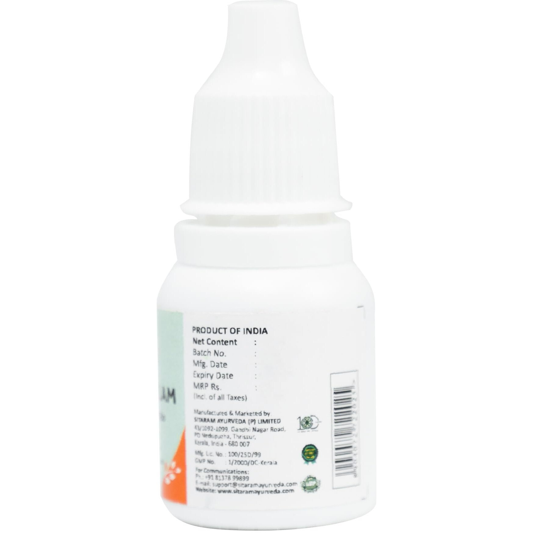 Sitaram Ayurveda Anu Thailam 10 Ml Pack Of 3 | Kerala Ayurvedic Anu Taila Nasal Drops