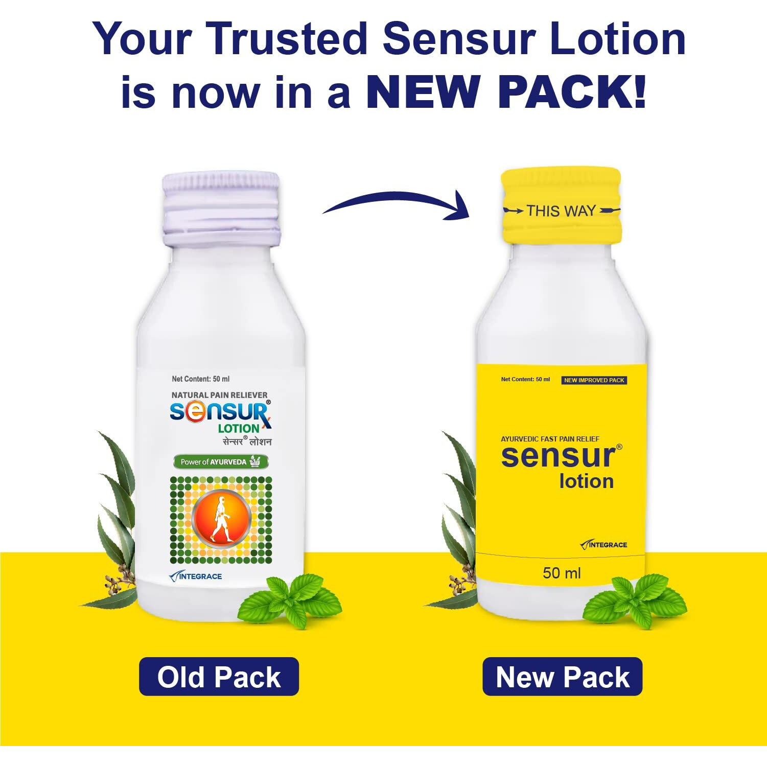 Sensur Natural & Ayurvedic Pain Relief Lotion - (50Ml, Pack Of 3)|Fast Relief |All Pains, One Solution