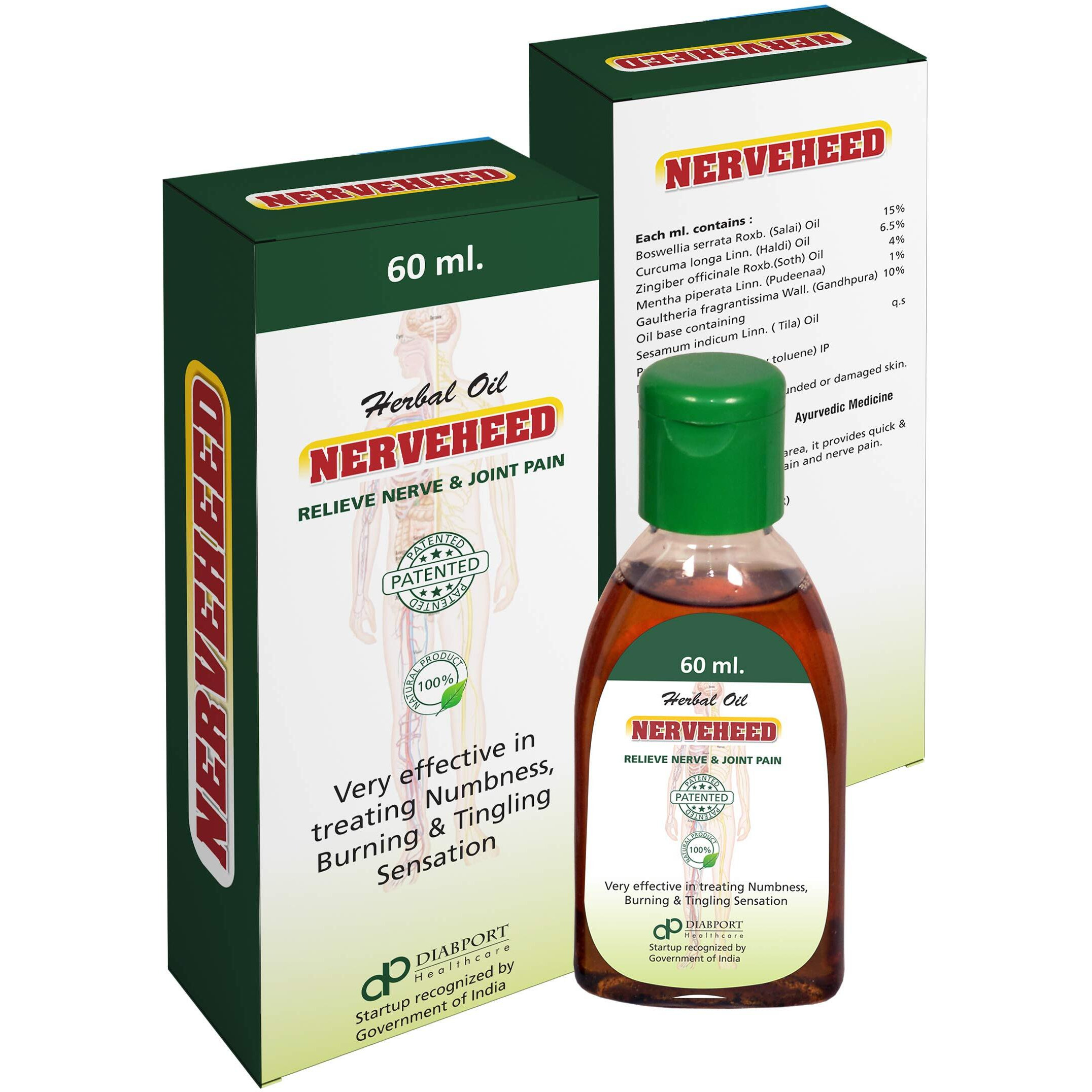 Diabport Healthcare Nerveheed Pain Relief Ayurvedic Oil For Nerve And Joint Pain