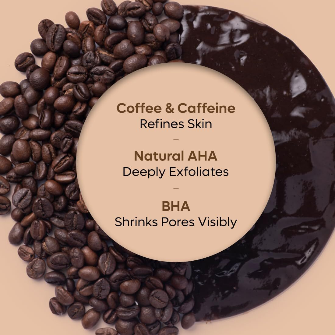 Mcaffeine Exfoliating Coffee Face Pack For Glowing Skin | Face Mask With Natural Aha For All Skin Types | Removes Blackheads, Whiteheads & Dirt (100Gm)