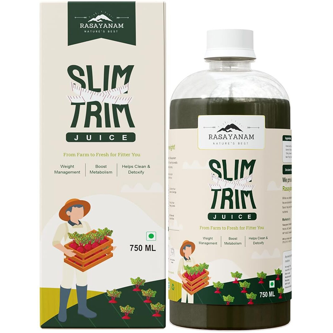 Rasayanam Ayurvedic Juice For Healthy Weight Management - 750Ml | Improves Gut Health | Garcinia Cambogia, Aloe Vera, Harad, Amla, Moringa, Trikuta & 8 More Ayurvedic Herbs