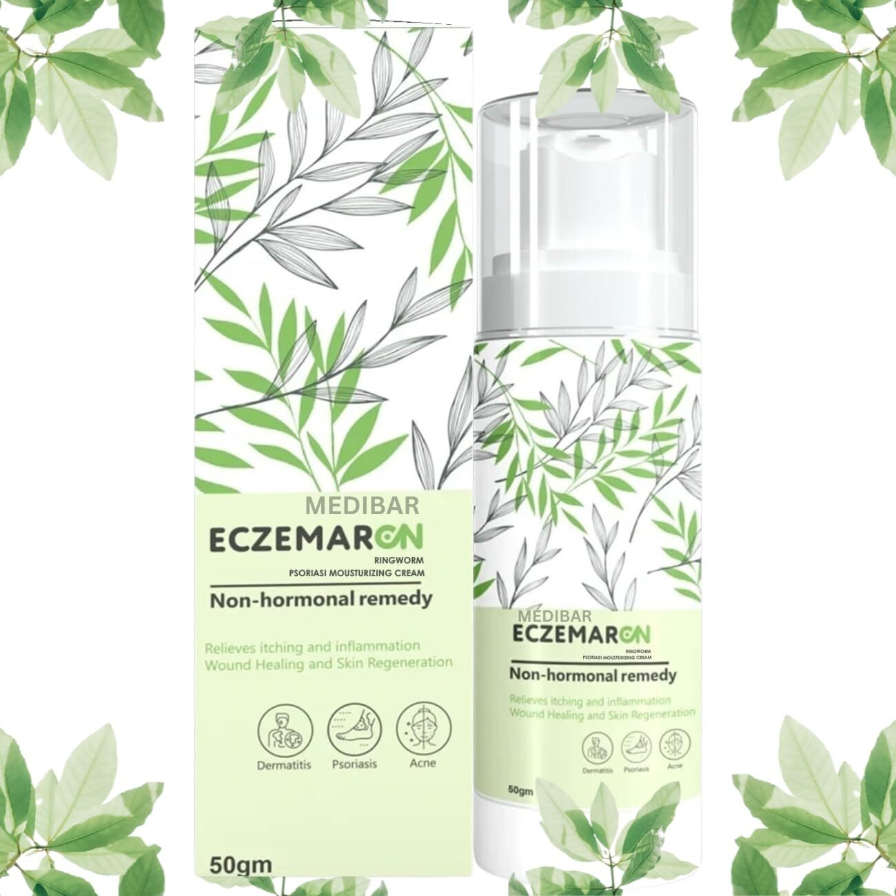Eczemaron Fungal Cream For Men & Women Ayurvedic Itchcoat Anti Fungal Malam For Ringworm Itching Eczema Cream 50Gm (Pack - 1)