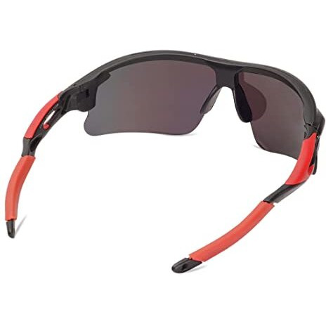 Roshfort Mens Sports Sunglasses Uv Protection Sunglass For Men Cycling Running Driving Fishing Glasses (A-2,Red,Black),Non-Polarized