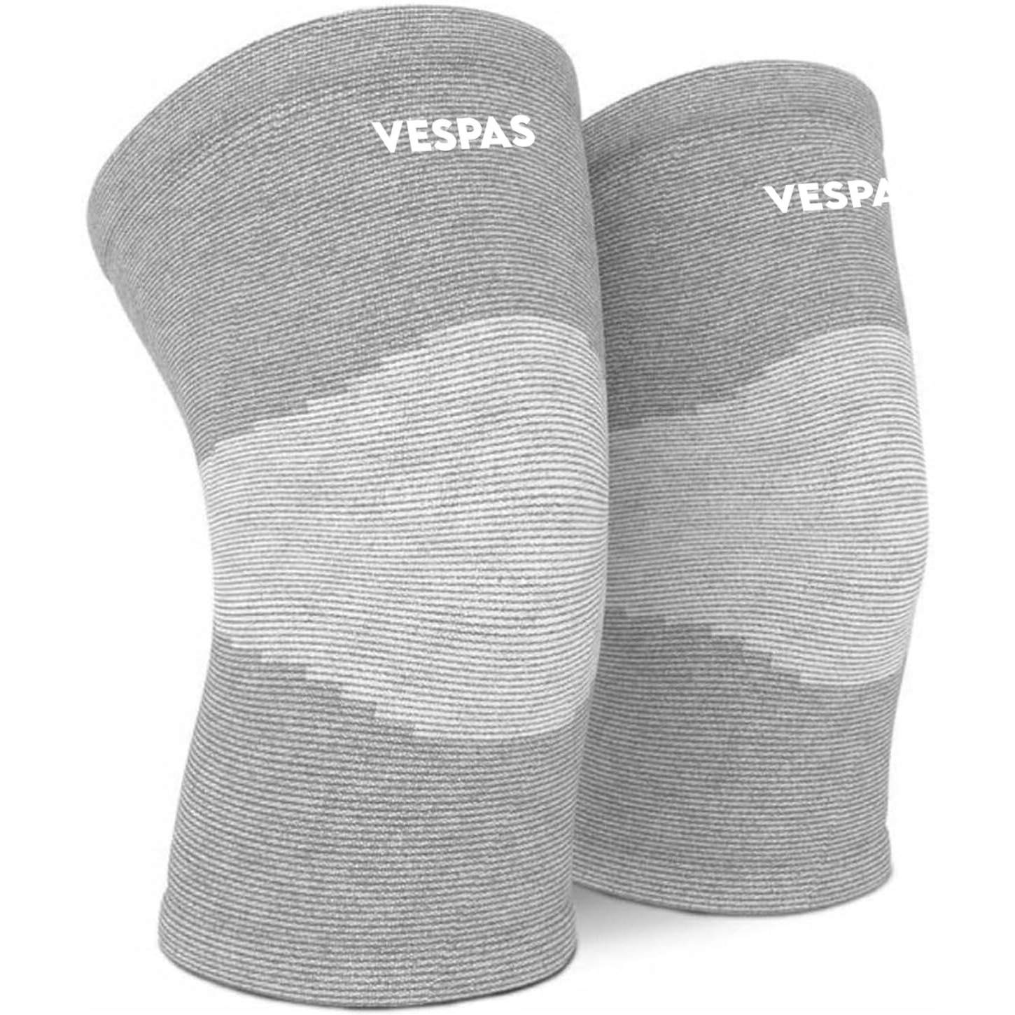 Vespas Bamboo Knee Cap Compression Sleeve  2-Pack Knee Support For Men Women  Breathable And Stretchy Knee Brace  Knee Brace For Knee Pain Relief And Support  Ideal For Gym, Sports (Xl,Grey)