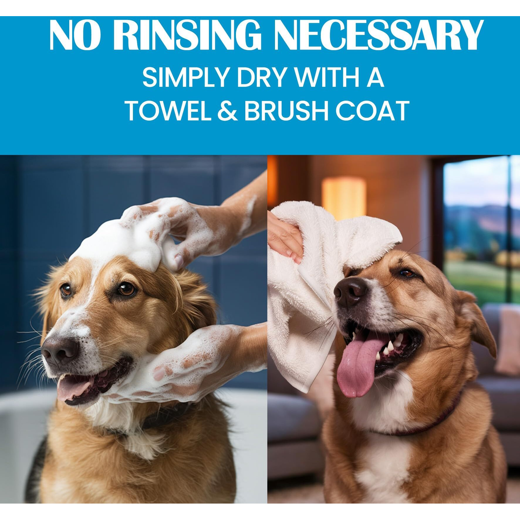 Telltails Waterless Dog Shampoo | Flea, Tick & Odor Removal Moisturizes, Detangles & Adds Shine |Neem, Tea Tree, Thyme, Aloe Vera & Cinnamon |Antiseptic, Antifungal & Antibacterial |All Breeds | 150Ml