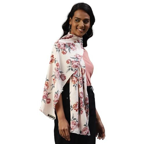 Weavers Villa Cotton Blend Printed Summer Scarves Stole For Women Sun Protection Cotton Face Scarf For Girls (Multi-4), 55Cm X 175Cm