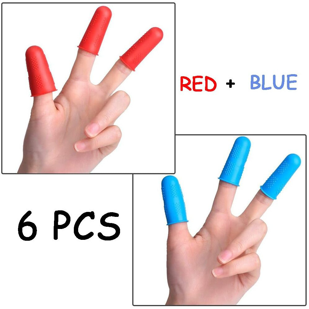 Finger Gloves Silicone Finger Protectors 3 Sizes Rubber Finger Caps Finger Pads Suitable For Counting, Collating, Writing, Sorting Tasks Hot Glue Gun And Sports Supplies (S, M, L)3 Piece
