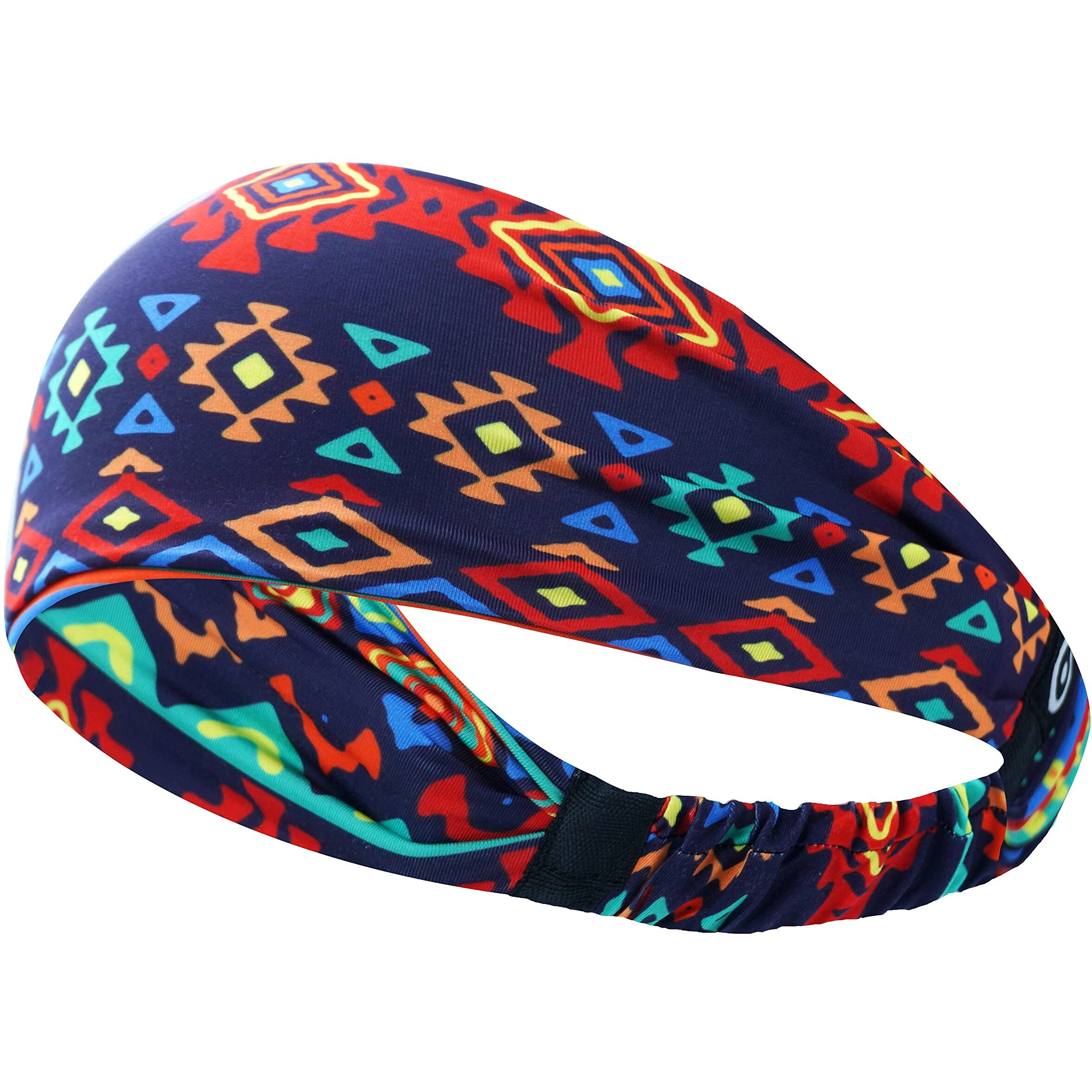 Coreteq Printed Multifunction Sports Sweatband Headband Microfiber Men And Women (Aztec)
