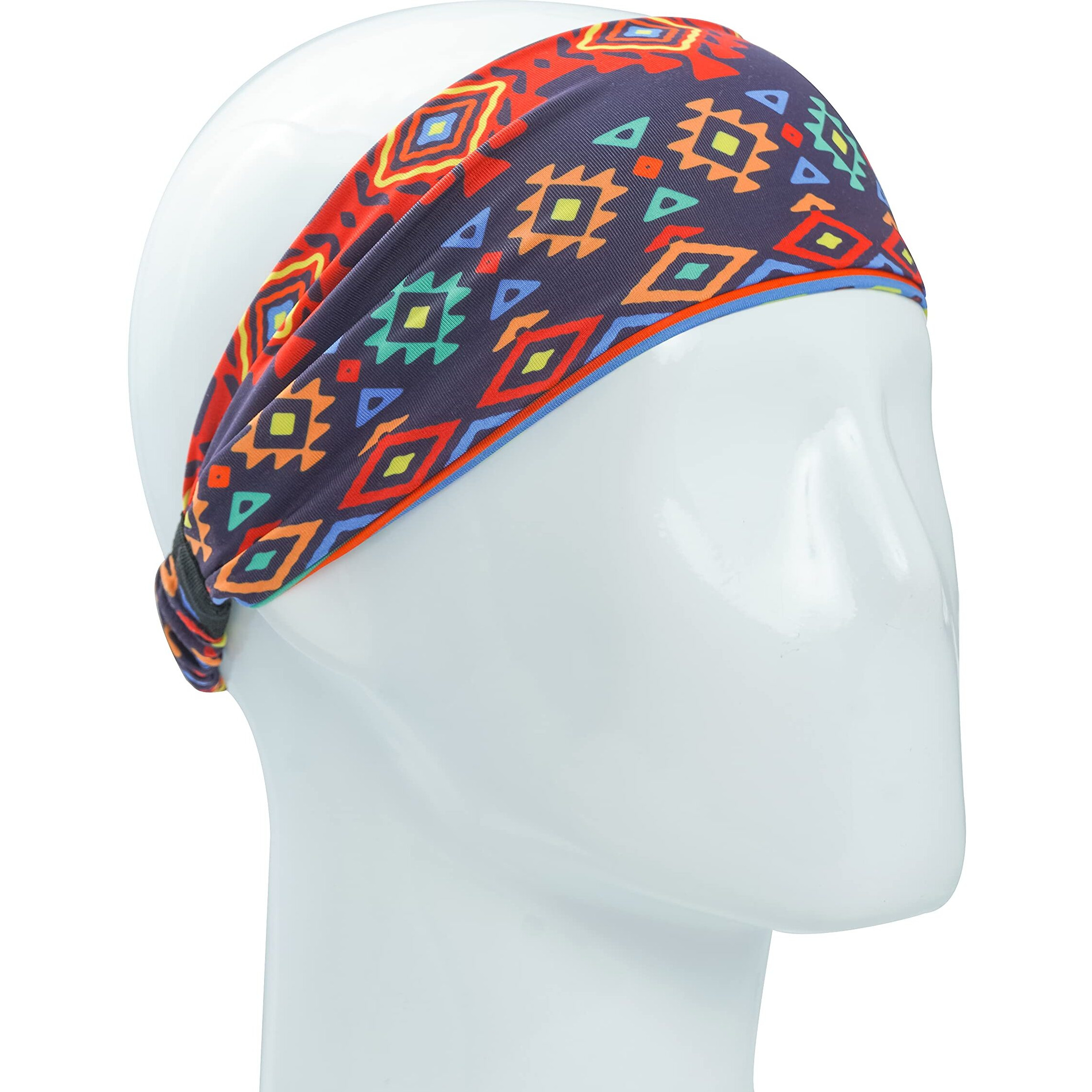 Coreteq Printed Multifunction Sports Sweatband Headband Microfiber Men And Women (Aztec)