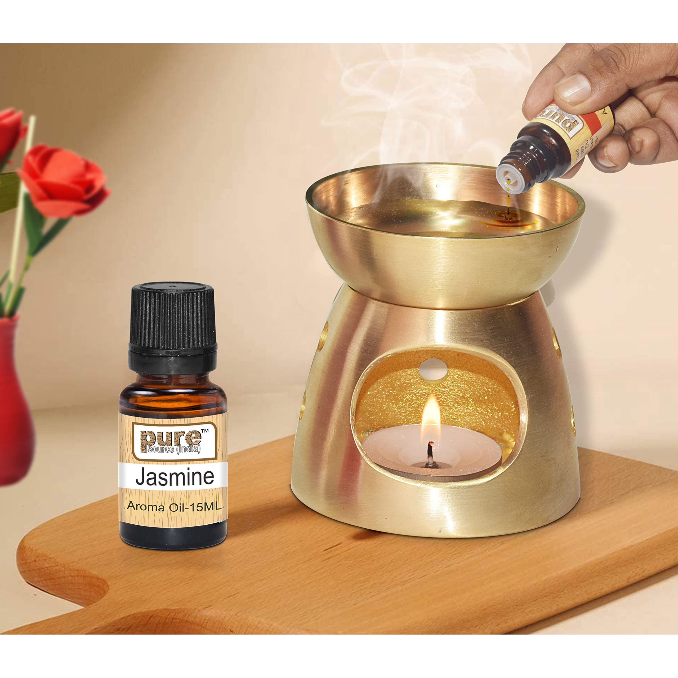 Pure Source India Essential Aroma Oil Combo Of 15 (Lemon Grass,Lavender,Jasmine,Rose,Sandal Wood,Mogra,Vanilla,Eucalyptus,Pippermint,Citronella,Orange,Night Queen,Green Tea & White Tea) 10 Ml Each