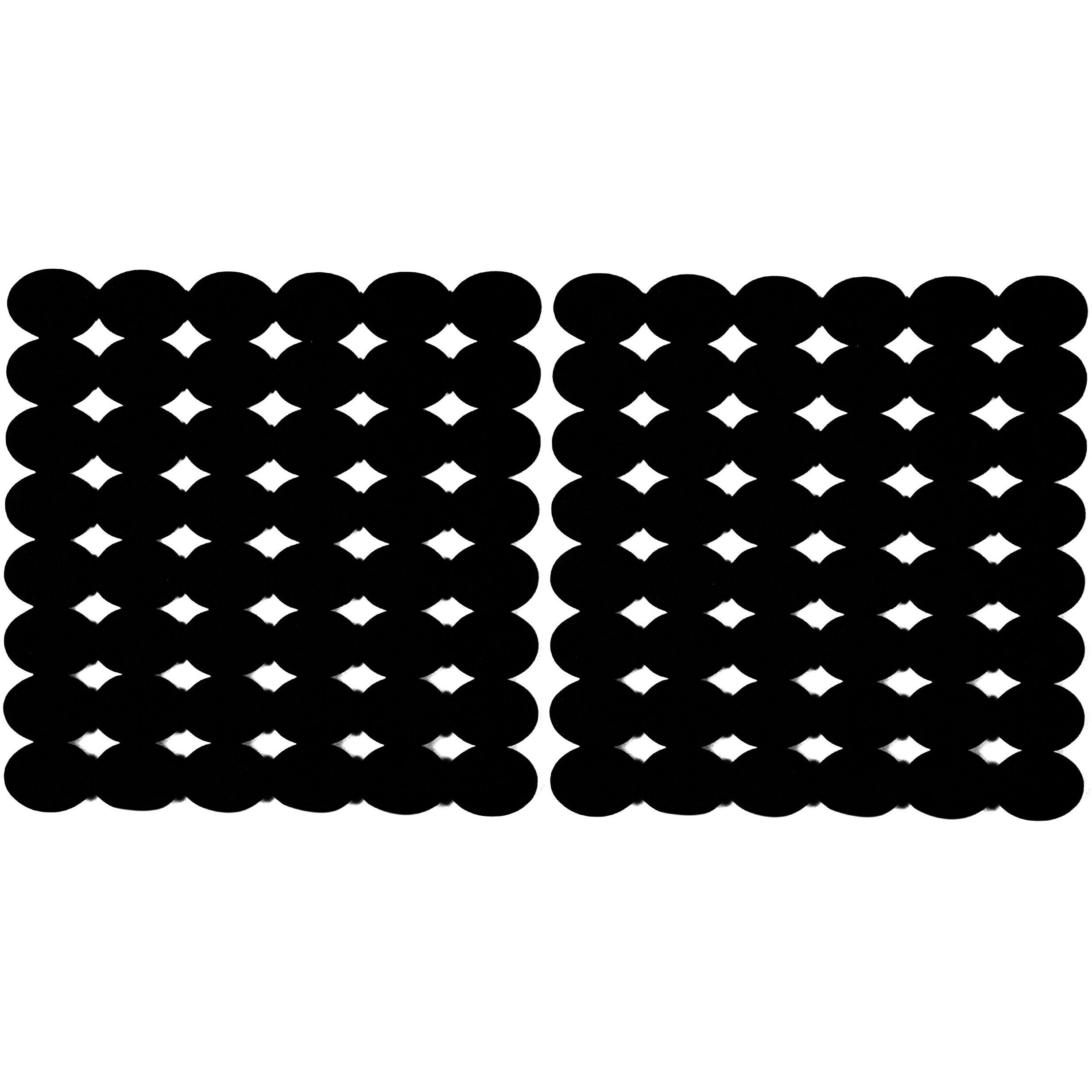 ABV Elliptical Photo Display Pin Up Board/Trendy Wall Hanging for Office and Home (1.5X1.5 Ft) Foam Bulletin Board (Black)-Pack of 2