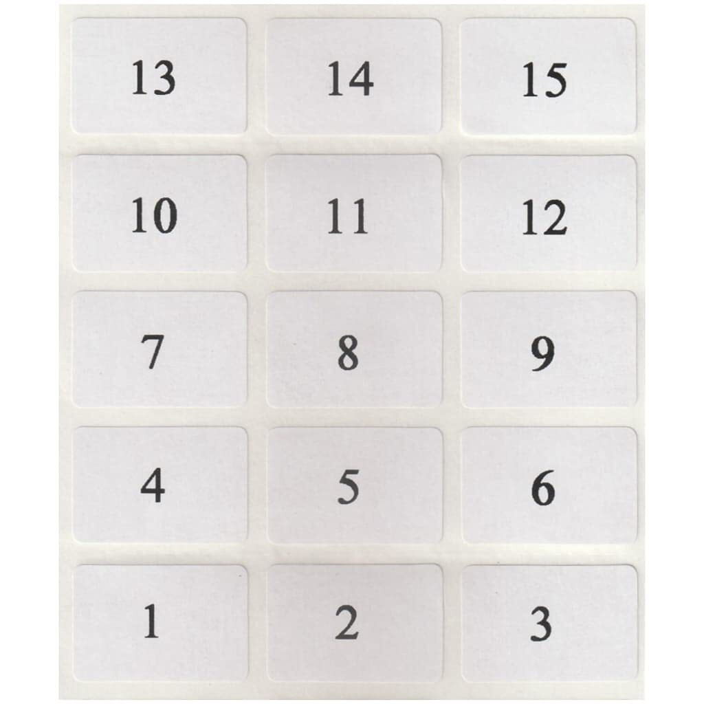 Paper Labels 1 to 30 Number Multi-Purpose Self Adhesive Paper Sticker Labels Size 30mm x 20mm - 300 PCS