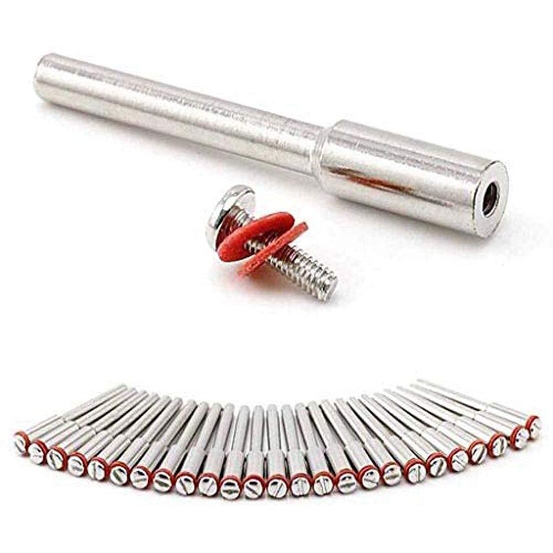 DIY Crafts Silver, Pack of 4 Pcs, Shank Arbor Cut-Off Wheel HSS Mandrel Holder Fit DIY Tools (Silver, Pack of 4 Pcs)