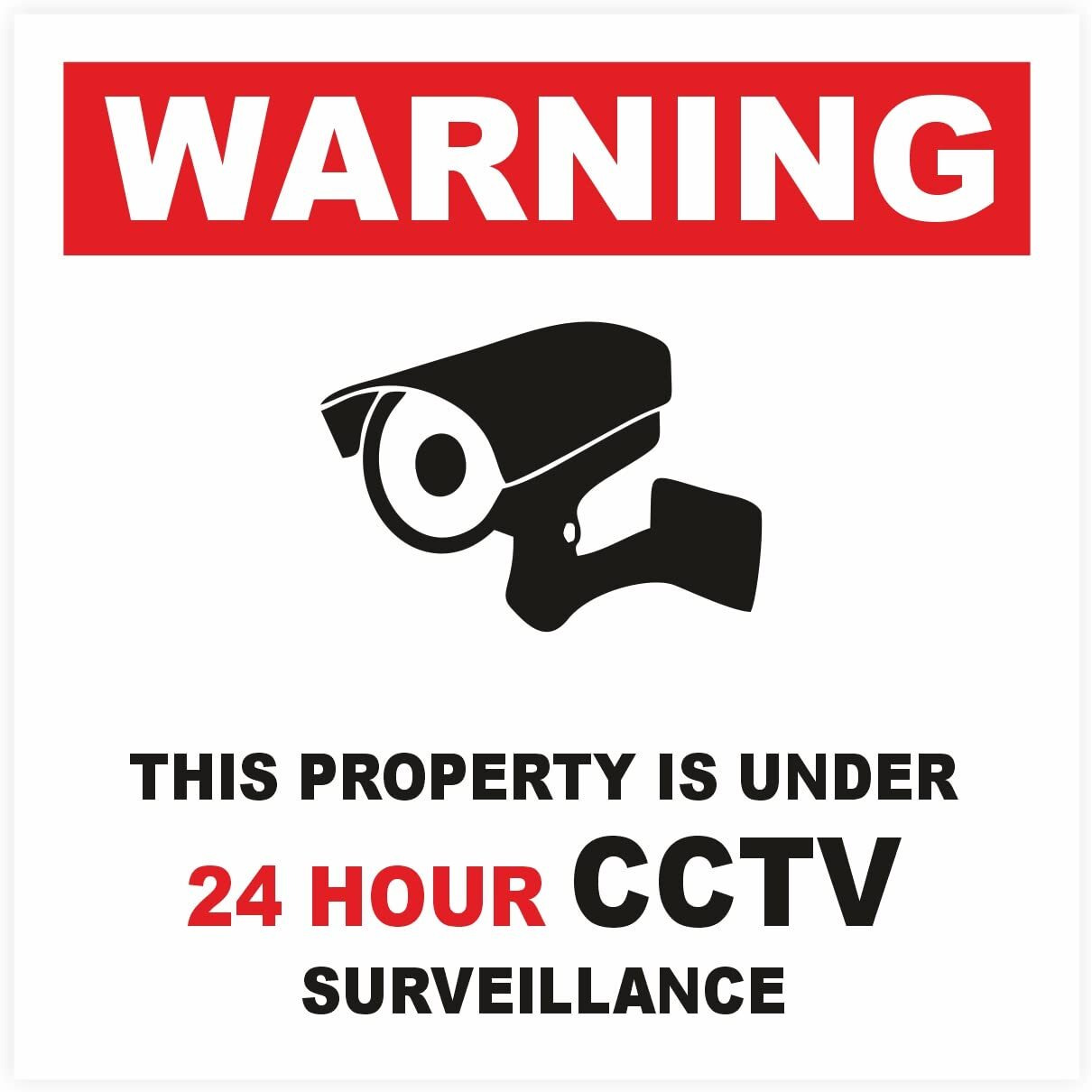 PRINTELLIGENT Safety Sign Board Warning you are on Camera 10x10 SunBoard 20 (Theme-3)