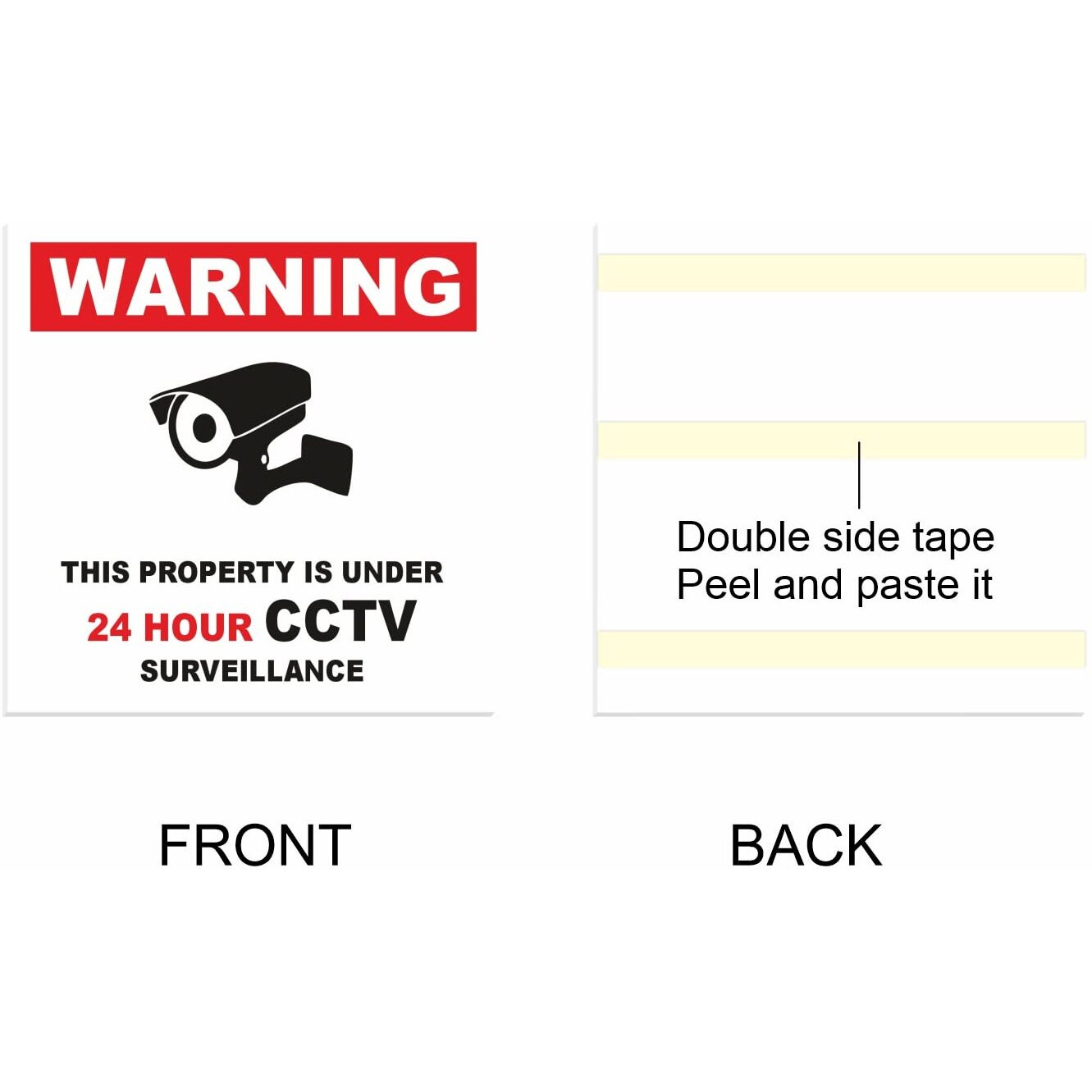 PRINTELLIGENT Safety Sign Board Warning you are on Camera 10x10 SunBoard 20 (Theme-3)