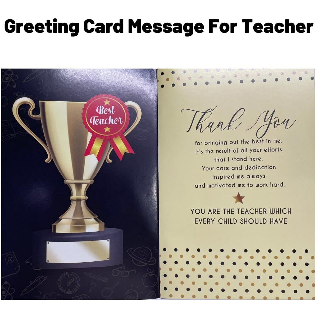 Almoda Creations Greeting Card for Sir, Madam, Teacher | Teacher's Day Greeting Card Gift - Teacher Thank You For Everything
