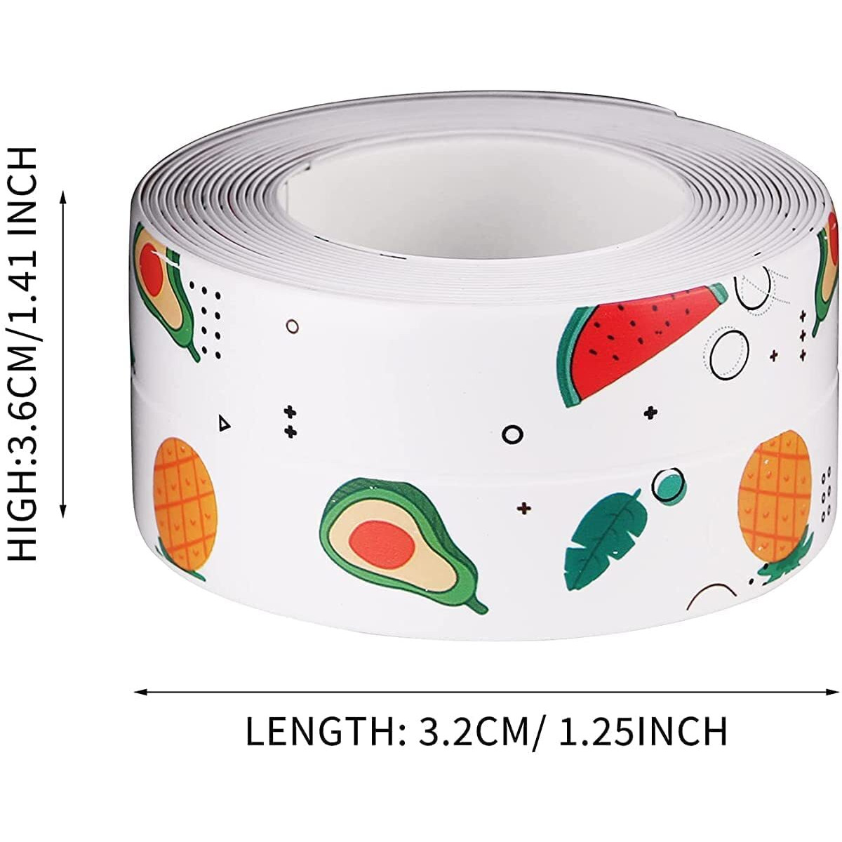 Krifa Enterprises Waterproof Tape - Oil Proof Caulk Tape for Kitchen Sink, Bathroom, Toilet & Basin - Self Adhesive, Gap Sealer - 3.2m x 3.8cm