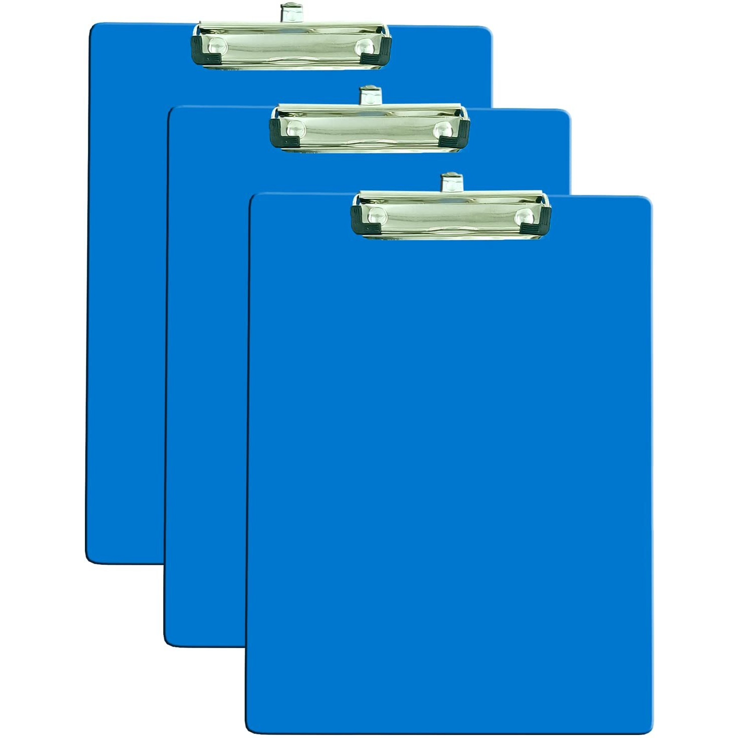 Eduway Wooden Writing/Exam Board/Clipboard with Back Side whiteboard Writing Surface  Lightweight MDF | Heavy Duty Clip for Office, School, Home, College,Shop- Blue(Size- 9.5x13.5 inch)(Pack of 3)