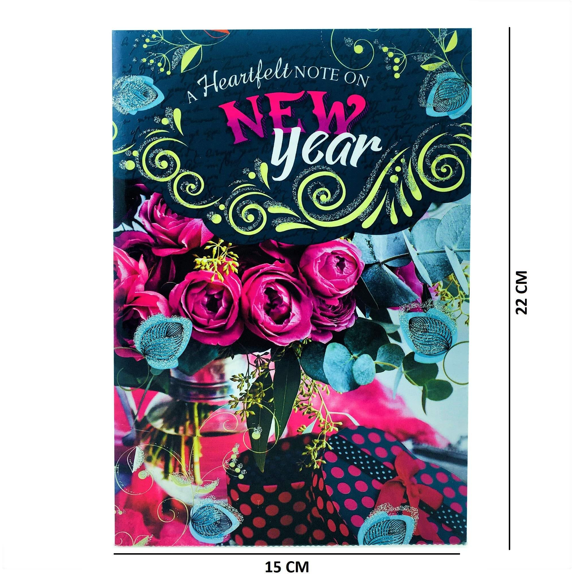 Almoda Creations Happy New Year Premium Greeting Card (F4)