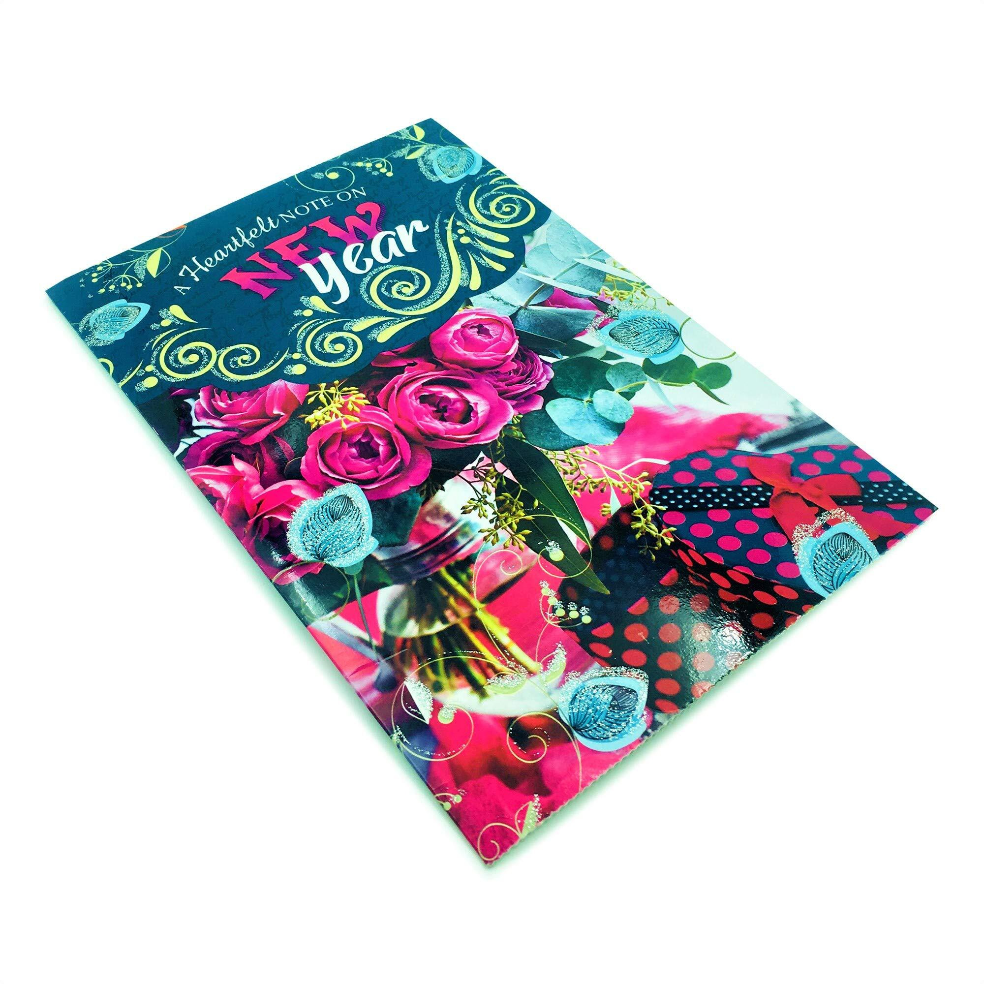 Almoda Creations Happy New Year Premium Greeting Card (F4)