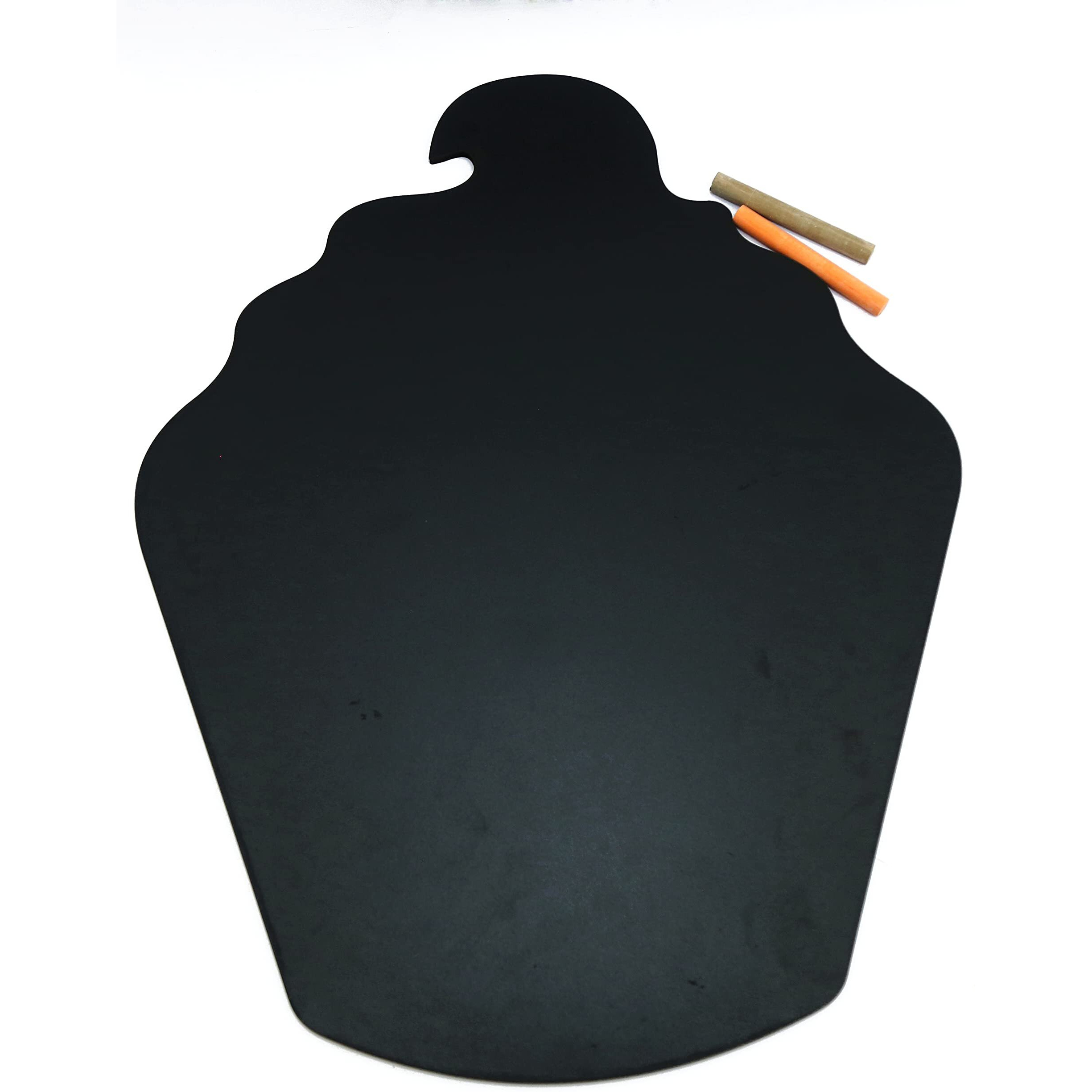 IVEI Cupcake Shaped Wooden Black Slate Chalkboard for Kids - Mini Black Board with 10 Chalks & Duster