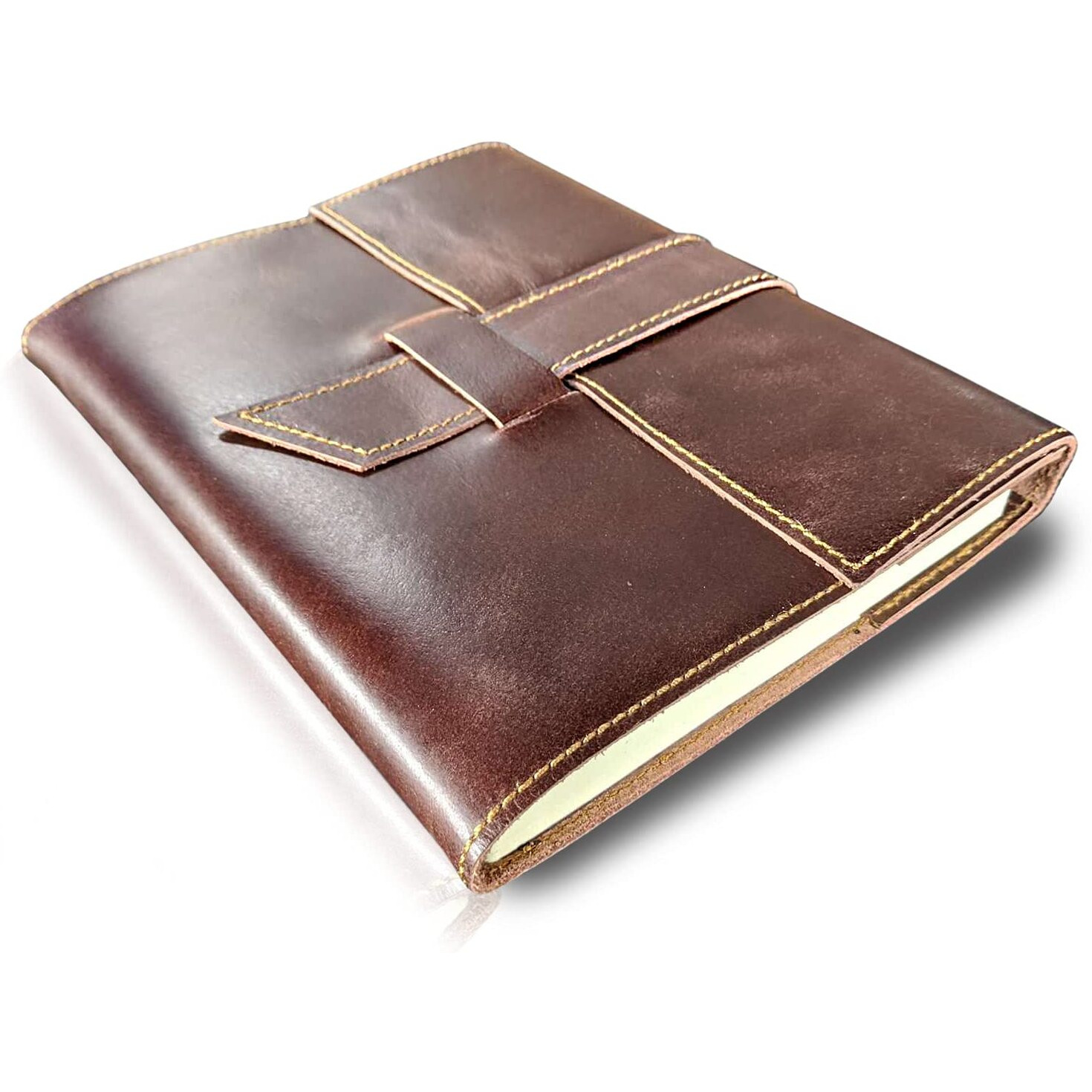 RUSTIC TOWN Leather Bound Journal Refillable Blank Pages - A5 Refillable Leather Journal Writing Notebook - Handcrafted Vintage Travel Diary Gift for Men and Women