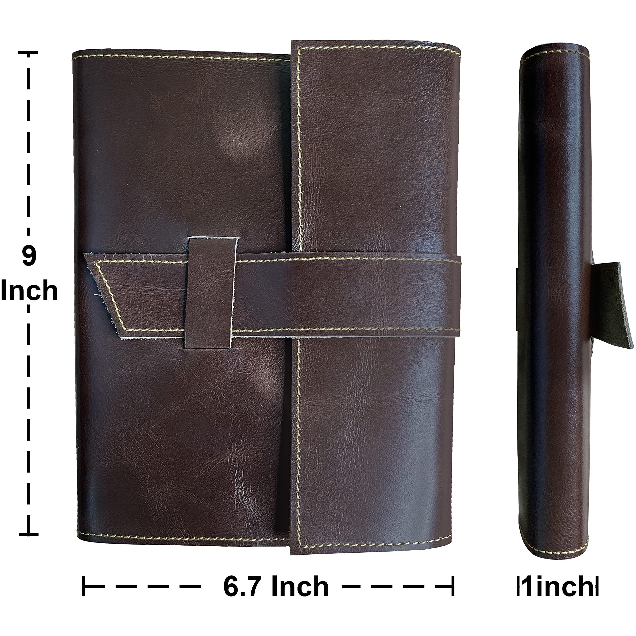 RUSTIC TOWN Leather Bound Journal Refillable Blank Pages - A5 Refillable Leather Journal Writing Notebook - Handcrafted Vintage Travel Diary Gift for Men and Women