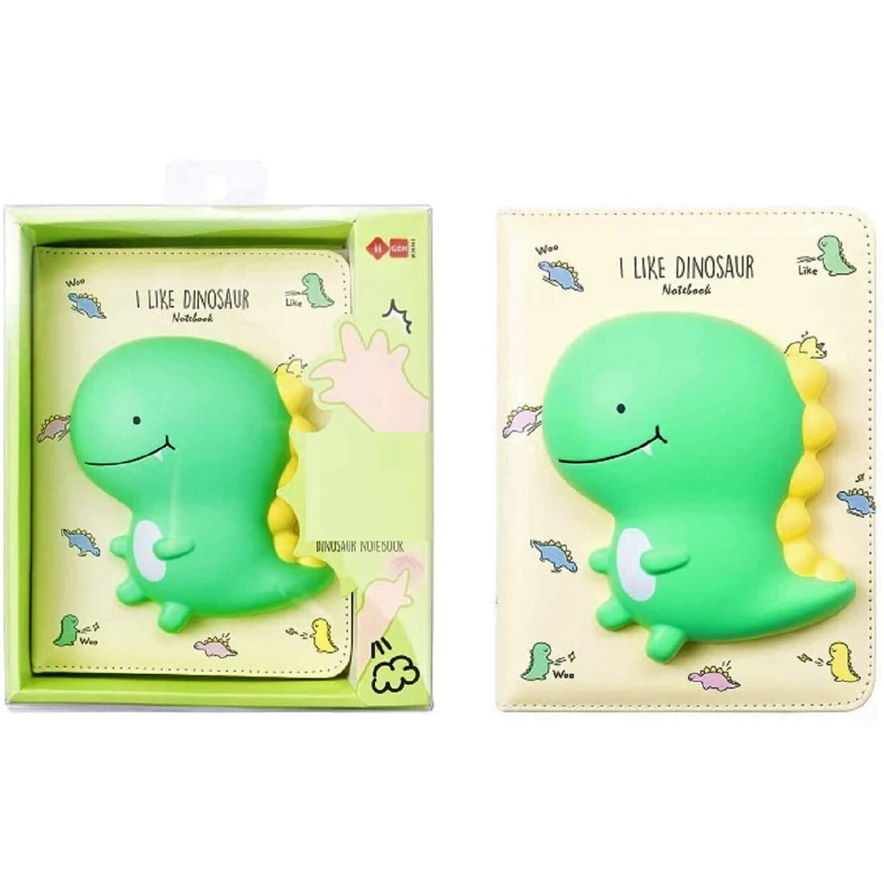 FunBlast Diary for Kids, 3D Squishy Destress Notebook Diary, Diary Notepad, Fancy Diary for kids, Diary for Kids/Adult stylish- 120+ Pages (Pack of 1 Pcs, Multicolor) (Dinosaur)