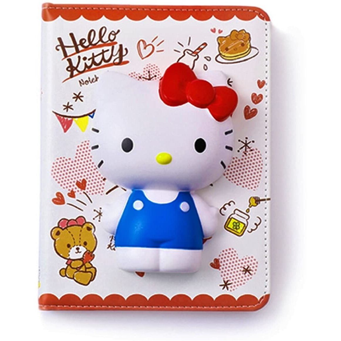 FunBlast Diary for Kids, 3D Squishy Destress Notebook Diary, Diary Notepad, Fancy Diary for kids, Diary for Kids/Adult stylish- 120+ Pages (Pack of 1 Pcs, Multicolor) (Cat)