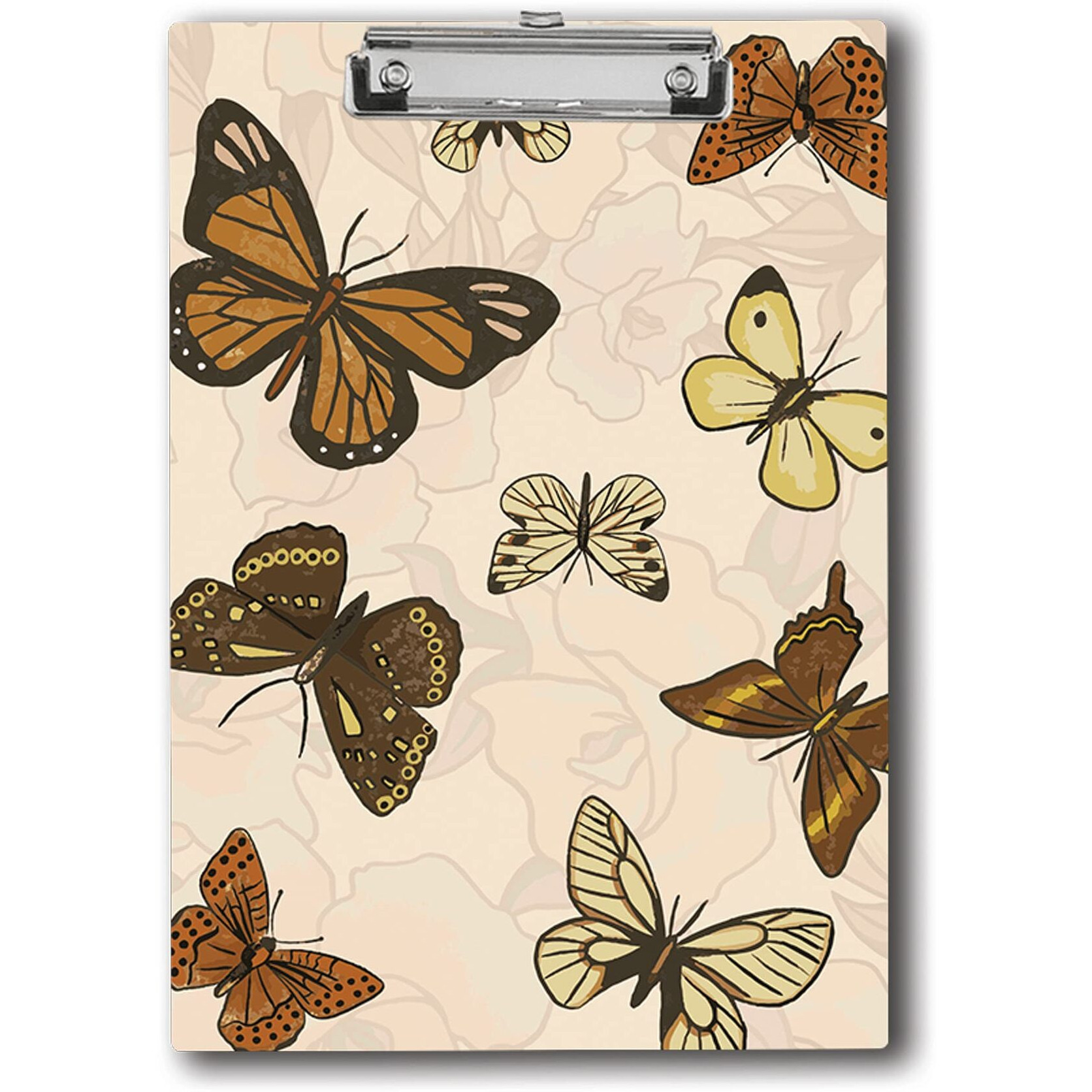 Vprint Quality Wooden Clipboard Writing Pad | Exam Board for Kids Students | Wood Exam Pad | Examination Writing Pad | Clip Board for Girls| Clip Board for Boys (Butterfly Texture)