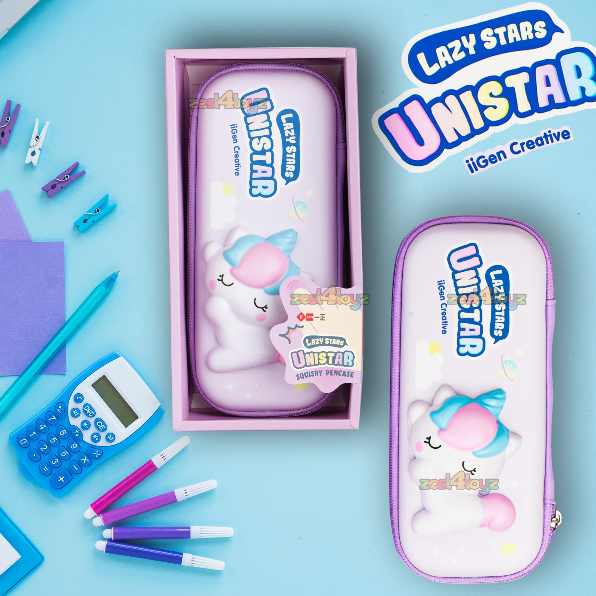 Zest 4 Toyz Pencil Case for Kids 3D Squishy Destress Pencil Box Stationary Organizer Pencil Box for Kids, Boys and Girls, Pencil Pouches for School (Pack of 1) Unistar