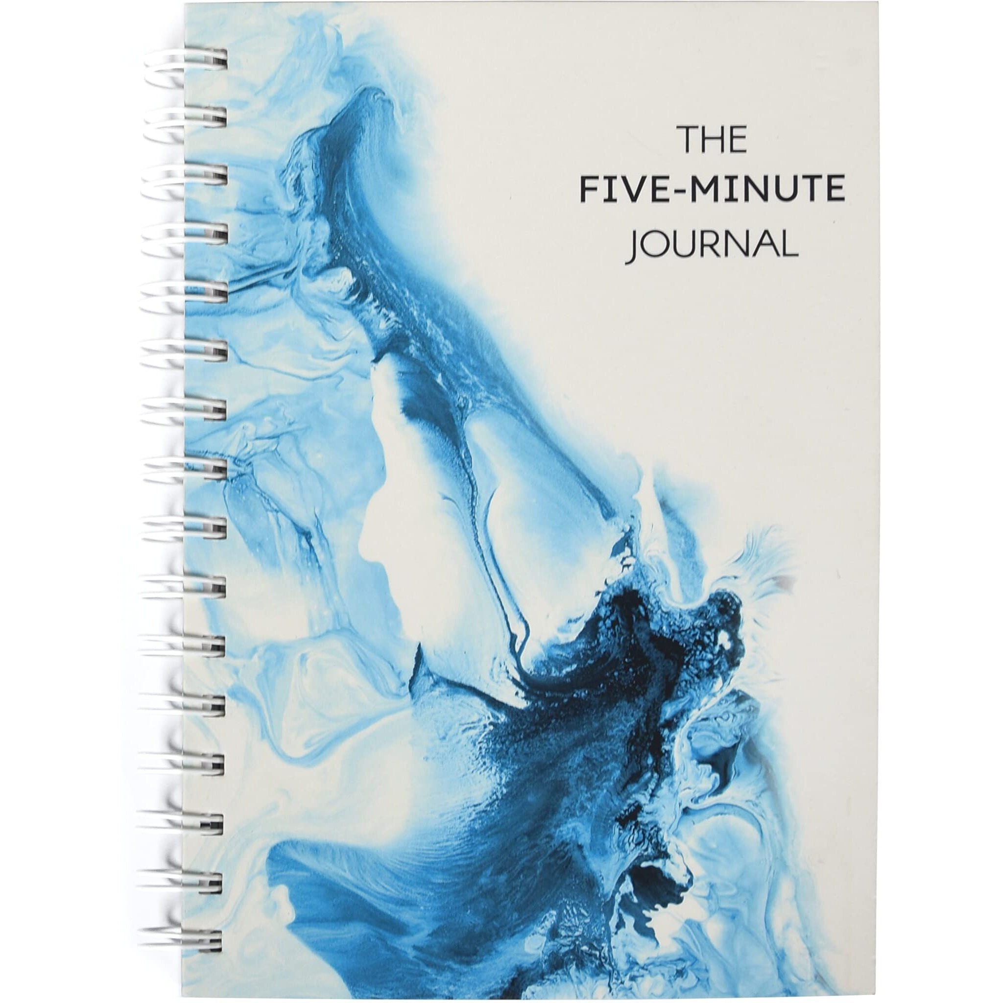 Papboo The Five Minute Gratitude Journal for 6 months, Affirmation Journal, Planner, Happiness,Productivity, Self Care, A5 Size,100 GSM PAPER Hardcover Spiral, Free Sticker, Spacious Pocket(Sapphire)