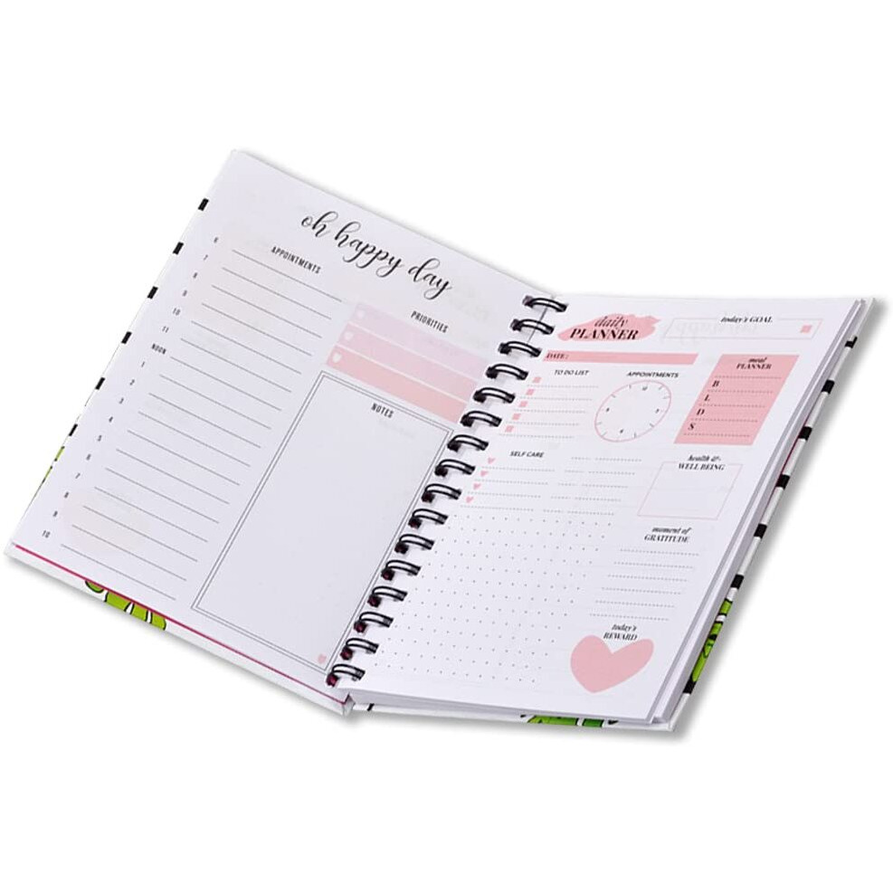 COI FLAMINGO Design Daily Planner Journal for Women and Men, Undated Planner Organizer, Personal Gratitude Journal.