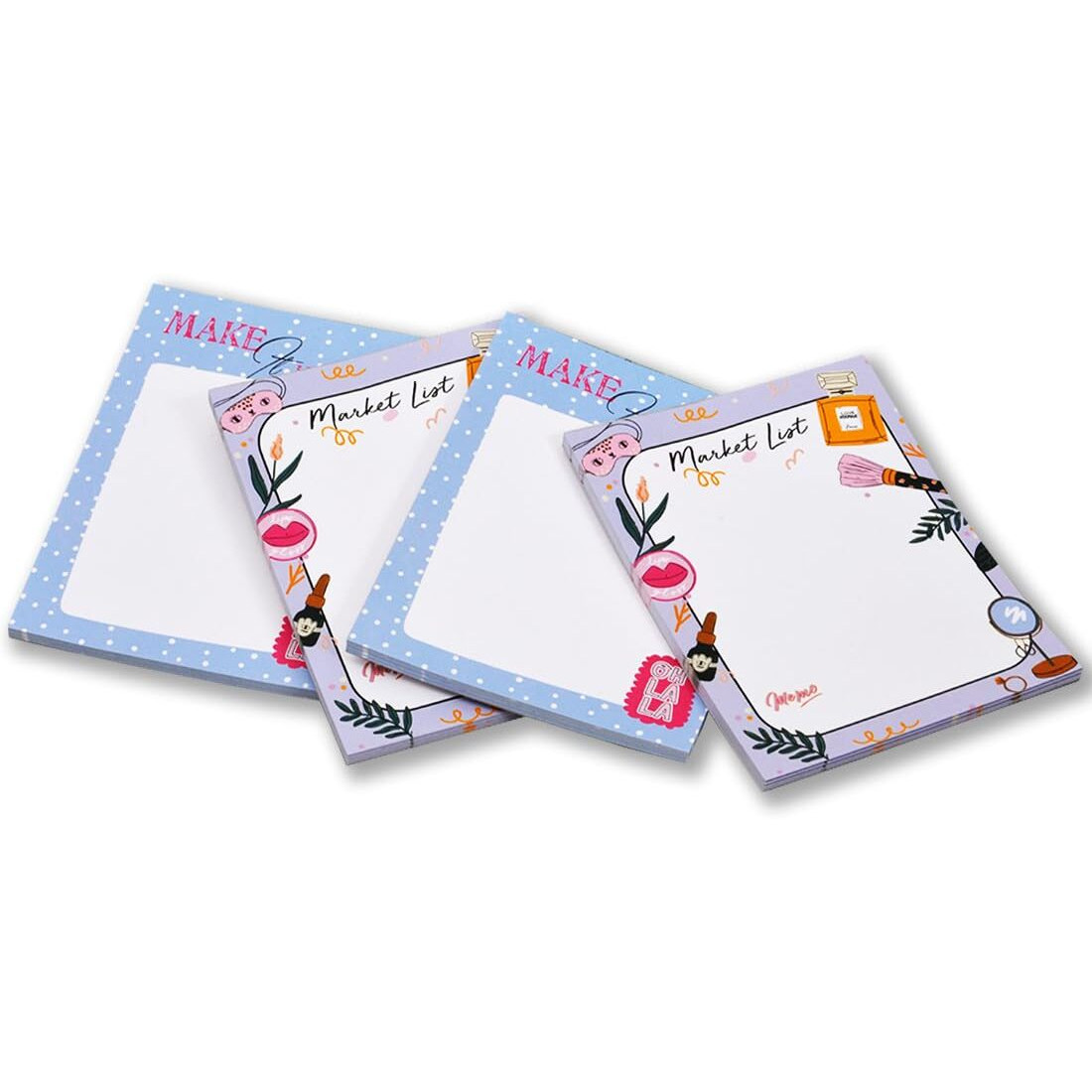COI Daily to Do List Planner Notepad - Desktop Planning Pad with Daily Schedule - Home Office or School Supplies Set of 4.
